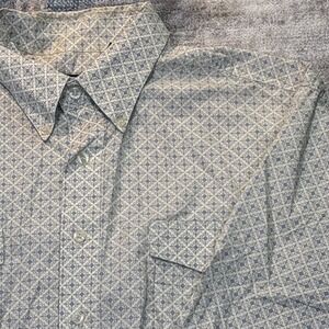 Roper Men's Western Shirt XL Long Sleeve Snap Front Pearl Buttons Blue Pattern